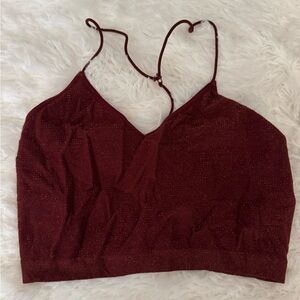 Target Sparkle Burgundy Bralette